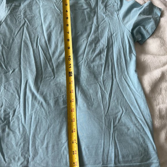 kate spade cocktail hour tshirt top dusty blue sky size xs like new no tags - Picture 7 of 9